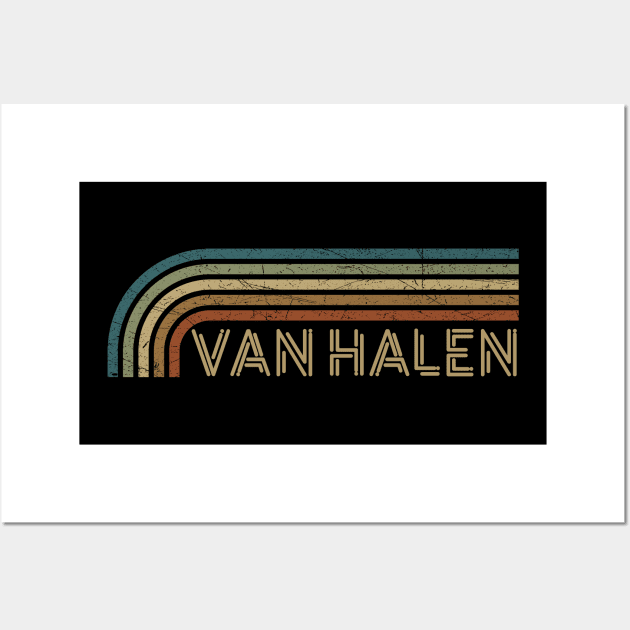 Van Halen Retro Stripes Wall Art by paintallday